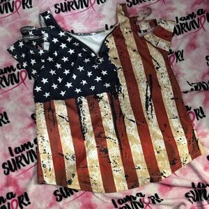 American Flag Sleeveless Top